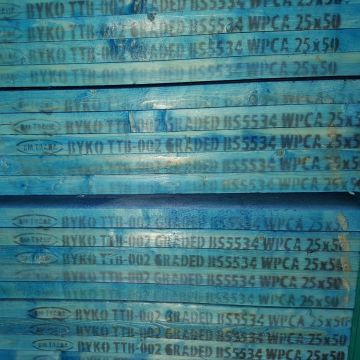 BS5534 50mm x 25mm Treated Blue Roofing Batten - from About Roofing Supplies Limited