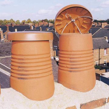 C Cap Chimney Capper 350mm Vents Disused Chimney Pots up to 13" 330mm Terracotta / Buff - from About Roofing Supplies Limited