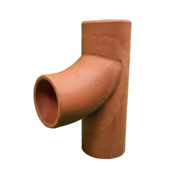 Clay 100mm 90 degree Curved Square Plain Ended Drainage Junction Hepworth SuperSleve House Drain SJ2/1