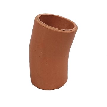 Clay 100mm 15 degree Plain Ended Drainage Bend Hepworth SuperSleve House Drain SB4/1