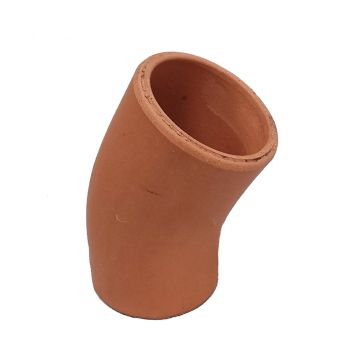 Clay 100mm 30 degree Plain Ended Drainage Bend Hepworth SuperSleve House Drain SB3/1