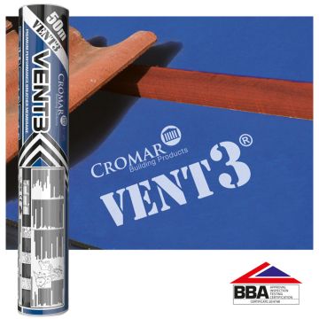 Cromar Vent 3 135gsm Breathable Roof Membrane 50mtr x 1.5mtr