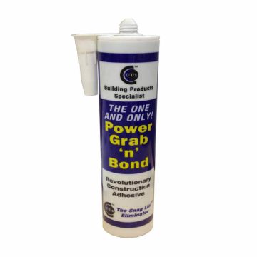 CT1 Power Grab And Bond Adhesive 290ml Cartridge Black - from About Roofing Supplies Limited