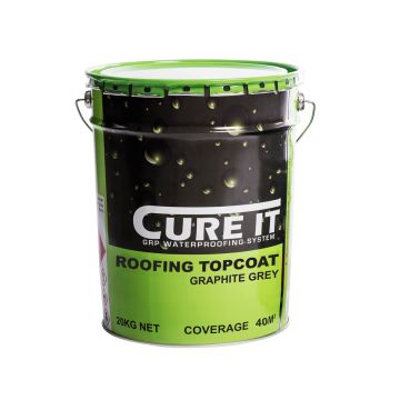 Cure It GRP Roofing Topcoat 20kg Graphite Grey - from About Roofing Supplies Limited
