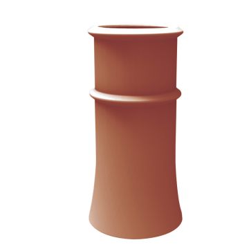 Clay Double Beaded Contemporary Chimney Pot 600mm Red / Buff / Blue Black / Glazed - from About Roofing Supplies Limited
