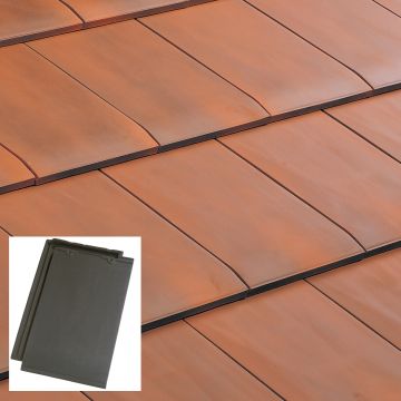 Edilians HP10 Interlocking Clay Roof Tile Natural Red / Slate / Burnt Red - from About Roofing Supplies Limited