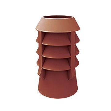 Louvre Clay Chimney Pot 450mm / 600mm / 750mm / 900mm Red / Buff / Glazed / Blue Black  - from About Roofing Supplies Limited