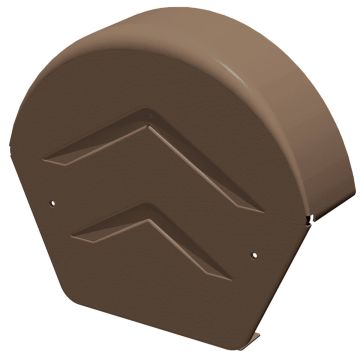 Manthorpe Smart Dry Verge System GDV END R BR Half Round Ridge End Cap Brown - from About Roofing Supplies Limited