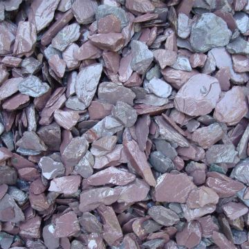 Slate Chippings Plum 20mm: 800kg Bulk Bag  - from About Roofing Supplies Limited
