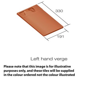 Sandtoft 20/20 Interlocking Clay Roof Tile Left Hand Verge - from About Roofing Supplies Limited