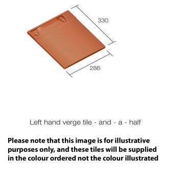 Sandtoft 20/20 Interlocking Clay Roof Tile Left Hand Verge Tile And Half  - from About Roofing Supplies Limited
