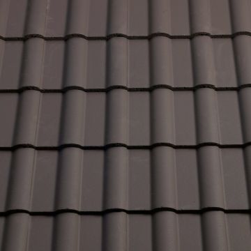 Sandtoft Double Roman Concrete Interlocking Roof Tiles Dark Grey - from About Roofing Supplies Limited