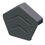Manthorpe Smart Verge Dry Verge System GDV END A GR Angled Ridge End Cap Grey - from About Roofing Supplies Limited