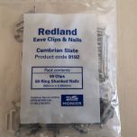 Redland 9192 Cambrian Eave Clips & Nails x 50 - from About Roofing Supplies Limited