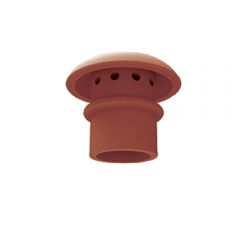 Clay Mushroom Hood Chimney Flue Roof Terminal 185mm / 205mm Spigot Buff / Red - from About Roofing Supplies Limited